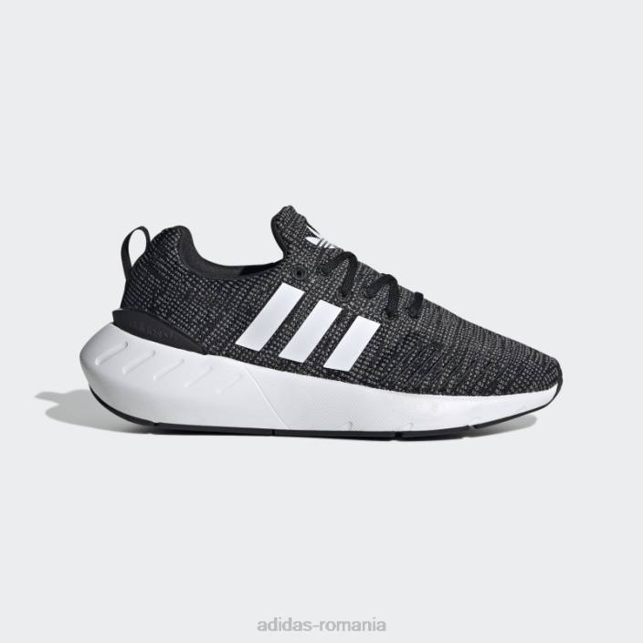 Adidas pantofi eleganti gri Swift Run 22 copii negru/alb/gri 2JBN17876