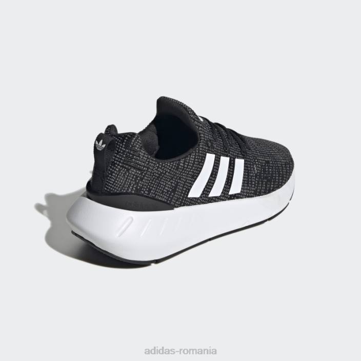 Adidas pantofi eleganti gri Swift Run 22 copii negru/alb/gri 2JBN17876