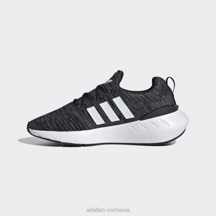 Adidas pantofi eleganti gri Swift Run 22 copii negru/alb/gri 2JBN17876