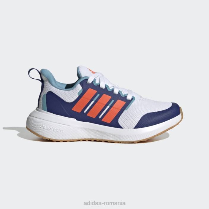 Adidas pantofi fortarun 2.0 cloudfoam dantela alb copii alb/rosu/albastru victorie 2JBN17960