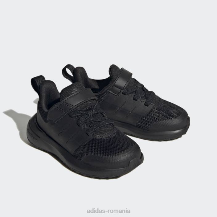Adidas pantofi fortarun 2.0 cloudfoam dantela elastica carbon top strap copii negru/carbon 2JBN17969