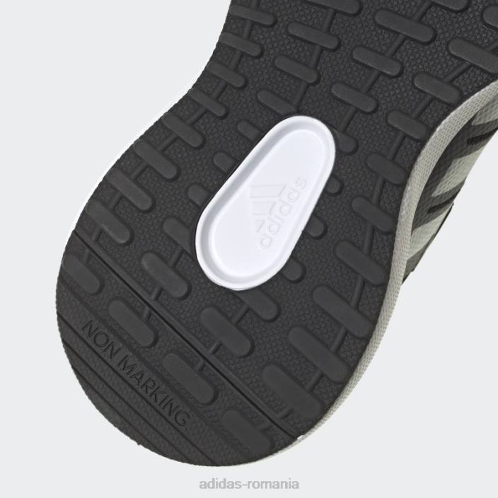 Adidas pantofi fortarun 2.0 cloudfoam dantela elastica stacojiu cu bretele copii negru/argintiu/stacojiu 2JBN11084