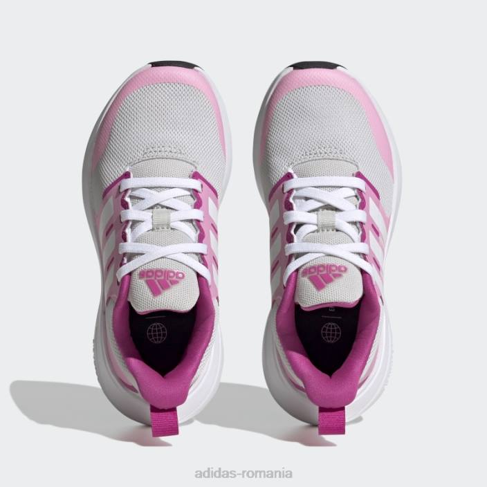 Adidas pantofi fortarun 2.0 cloudfoam dantela gri copii gri/alb/roz fascicul 2JBN17864