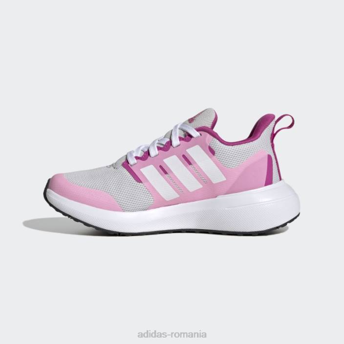 Adidas pantofi fortarun 2.0 cloudfoam dantela gri copii gri/alb/roz fascicul 2JBN17864