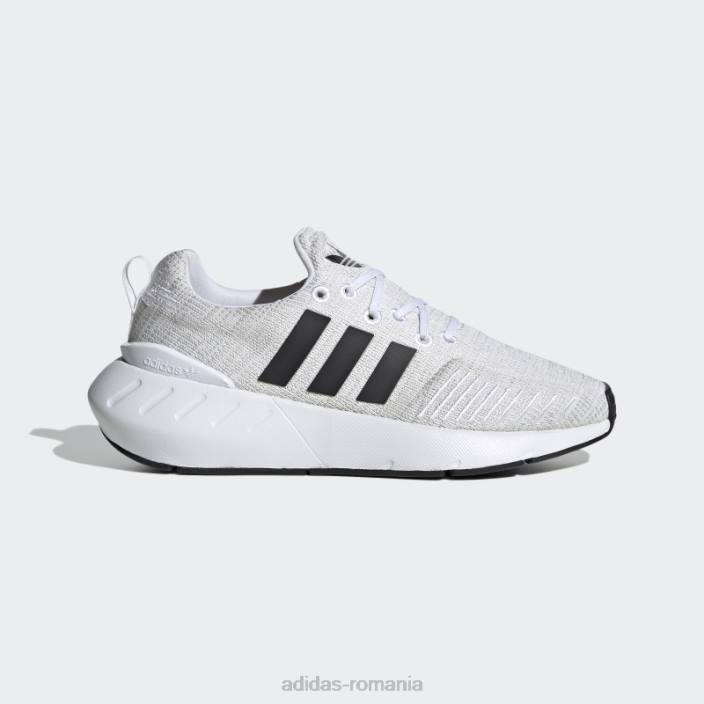 Adidas pantofi gri Swift Run 22 eleganti copii alb/negru/gri 2JBN17763