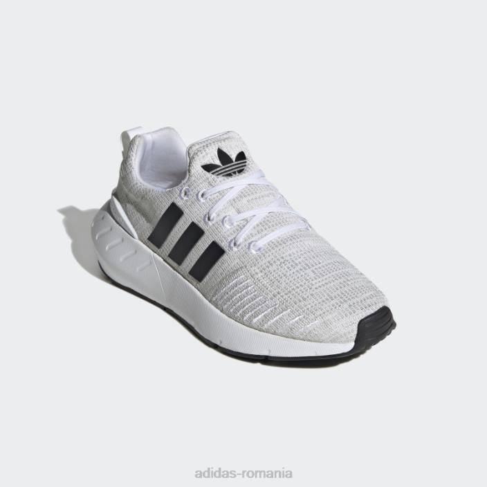 Adidas pantofi gri Swift Run 22 eleganti copii alb/negru/gri 2JBN17763