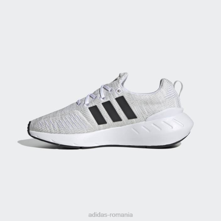 Adidas pantofi gri Swift Run 22 eleganti copii alb/negru/gri 2JBN17763
