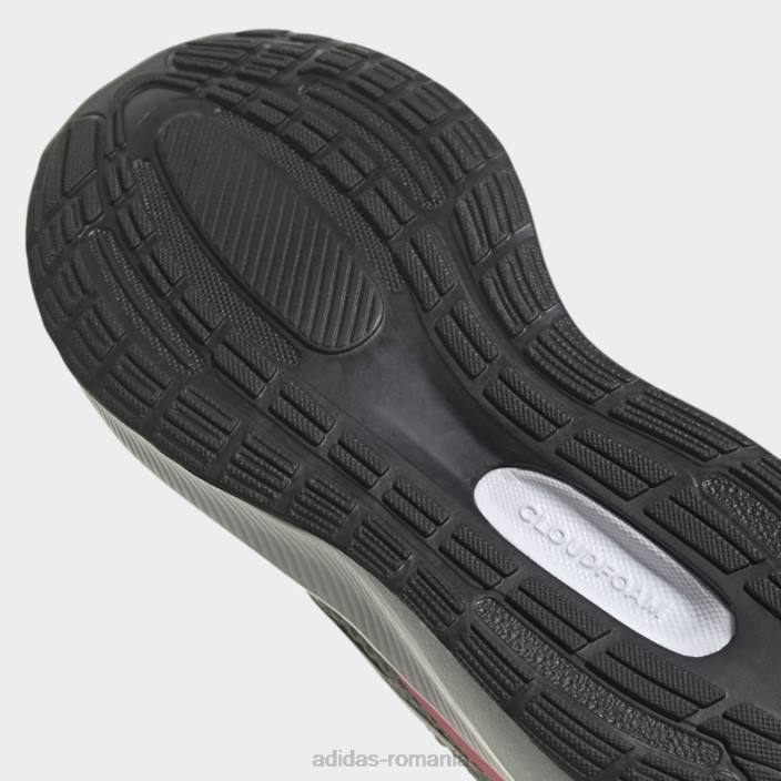 Adidas pantofi gri runfalcon 3 dantela adidas copii gri/alb/roz fascicul 2JBN11367