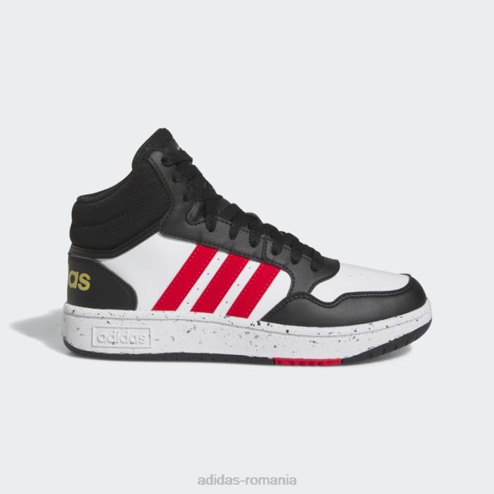 Adidas pantofi mid hoops alb adidas copii alb/rosu/negru 2JBN11352