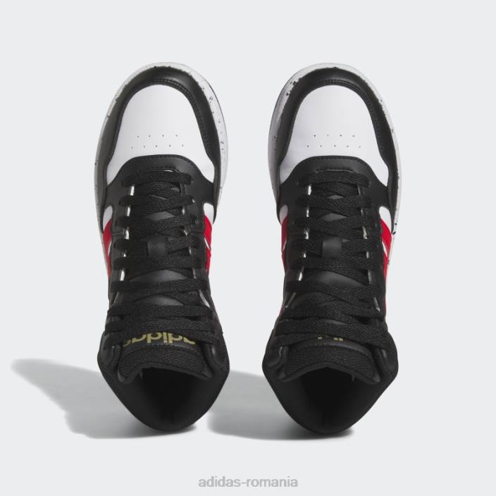 Adidas pantofi mid hoops alb adidas copii alb/rosu/negru 2JBN11352