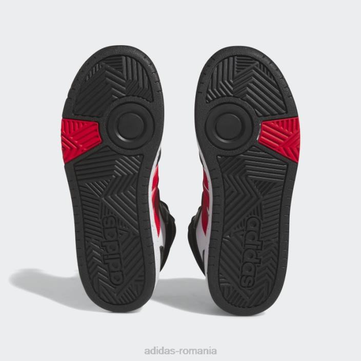 Adidas pantofi mid hoops alb adidas copii alb/rosu/negru 2JBN11352