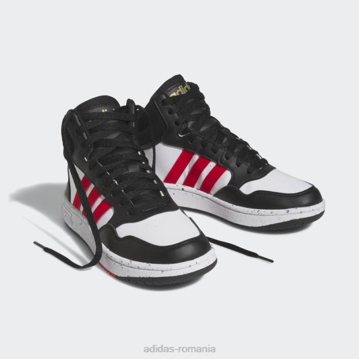 Adidas pantofi mid hoops alb adidas copii alb/rosu/negru 2JBN11352