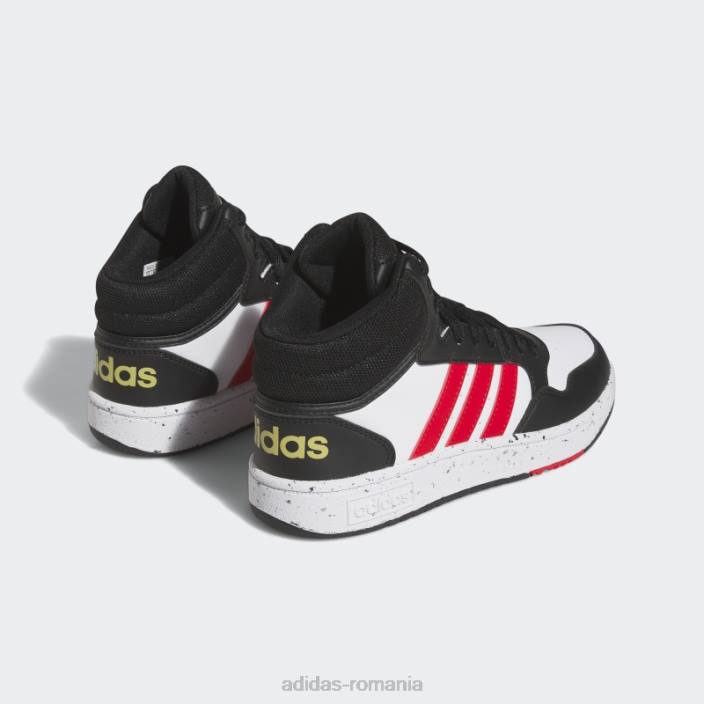 Adidas pantofi mid hoops alb adidas copii alb/rosu/negru 2JBN11352