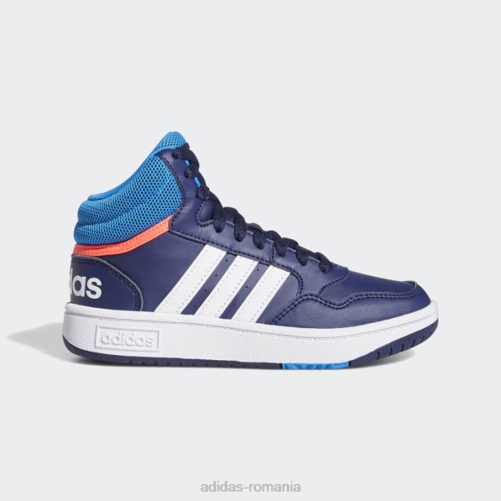 Adidas pantofi mijlocii hoops albastru închis copii albastru închis/albastru rush/turbo 2JBN11227