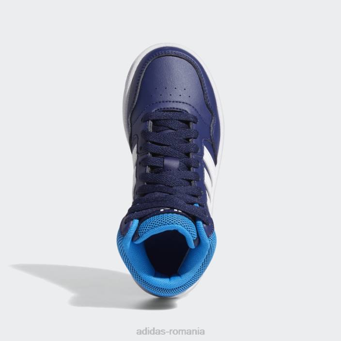 Adidas pantofi mijlocii hoops albastru închis copii albastru închis/albastru rush/turbo 2JBN11227