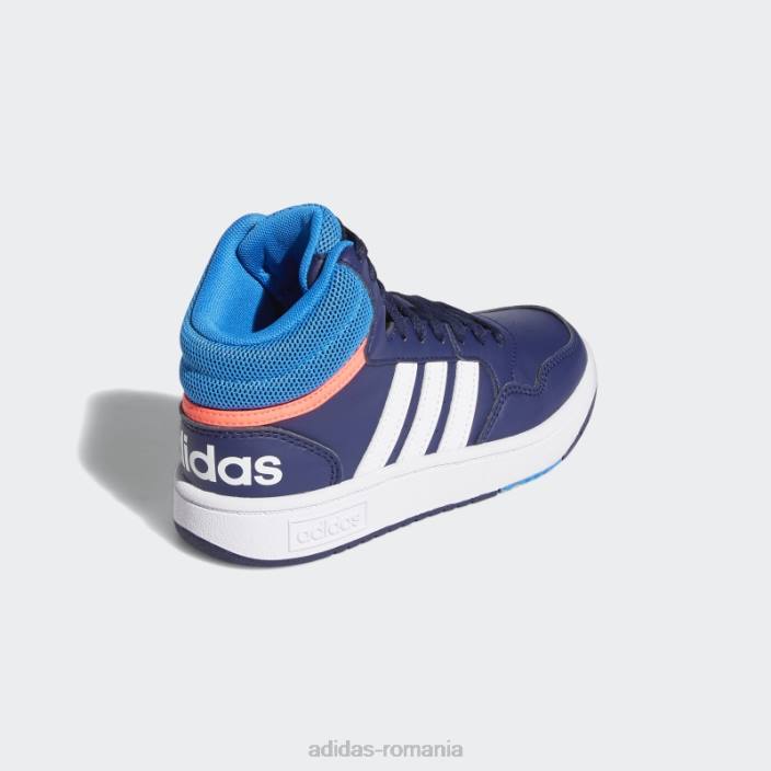 Adidas pantofi mijlocii hoops albastru închis copii albastru închis/albastru rush/turbo 2JBN11227