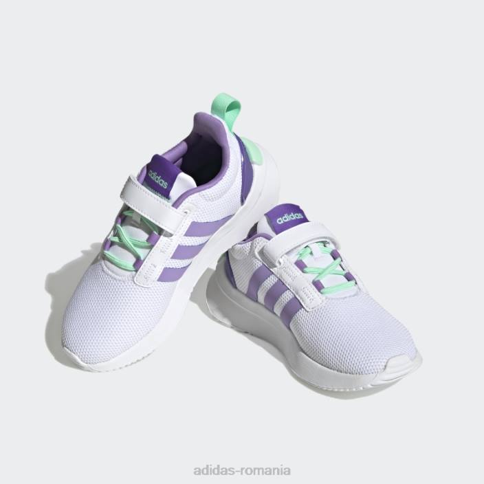 Adidas pantofi mint racer tr21 copii alb/violet/mentă 2JBN11375
