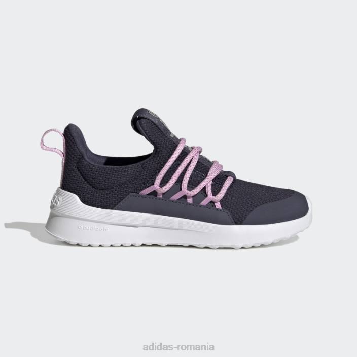 Adidas pantofi navy lite racer adapt 4.0 cu dantelă copii bleumarin/cerneală/liliac 2JBN11399