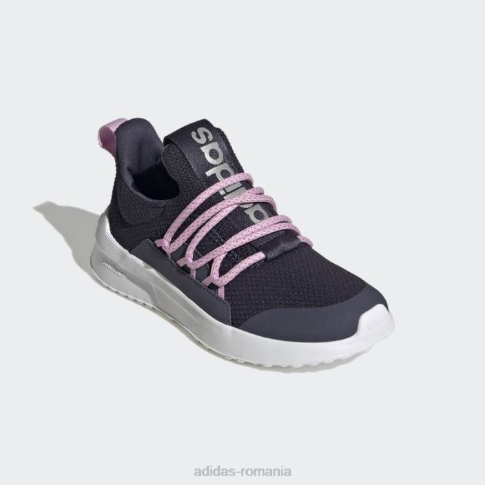 Adidas pantofi navy lite racer adapt 4.0 cu dantelă copii bleumarin/cerneală/liliac 2JBN11399