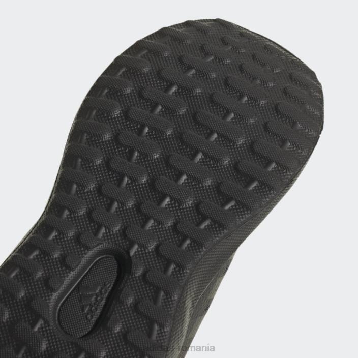 Adidas pantofi negri fortarun 2.0 cloudfoam cu dantela elastica cu bretele adidas copii negru/carbon 2JBN11217