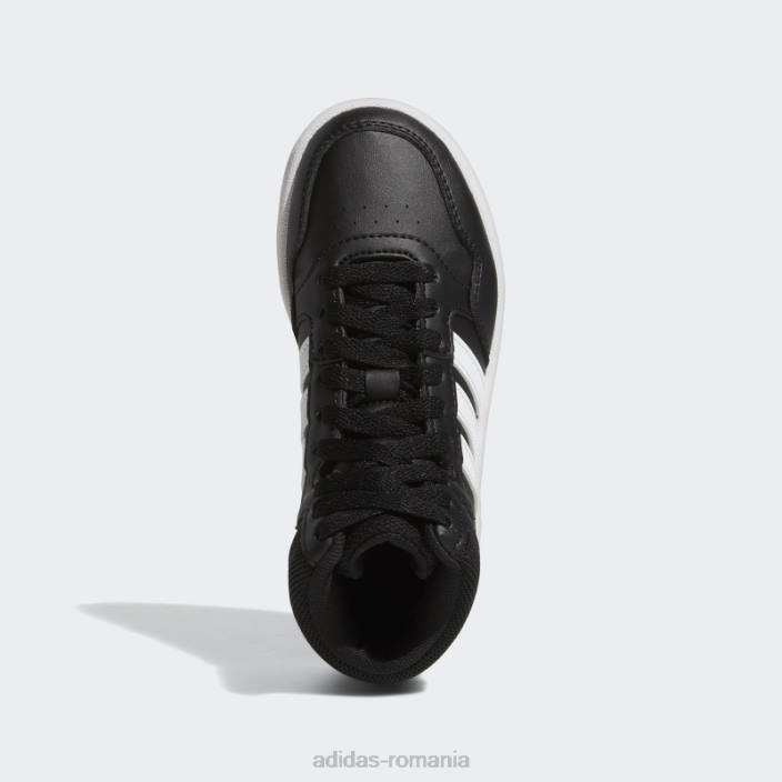 Adidas pantofi negri hoops mid adidas copii negru/alb/gri 2JBN11325