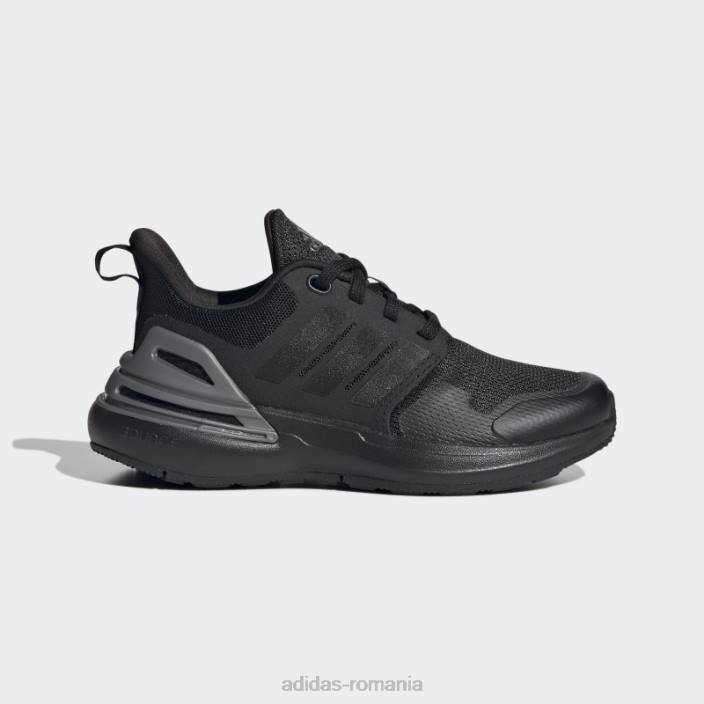 Adidas pantofi negri rapidasport bounce dantela adidas copii negru/fier metalic 2JBN17877