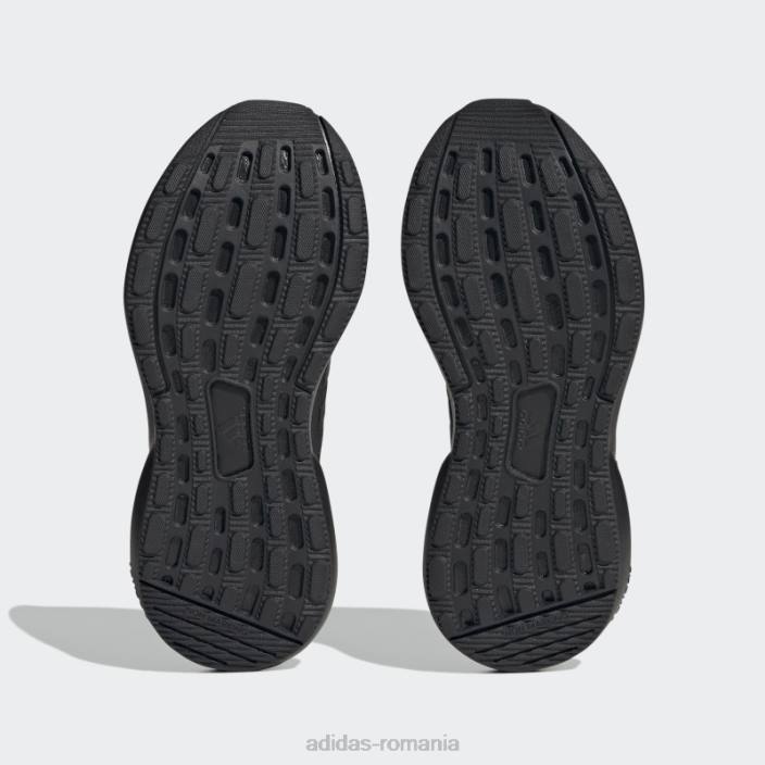 Adidas pantofi negri rapidasport bounce dantela copii negru/fier metalic 2JBN11105