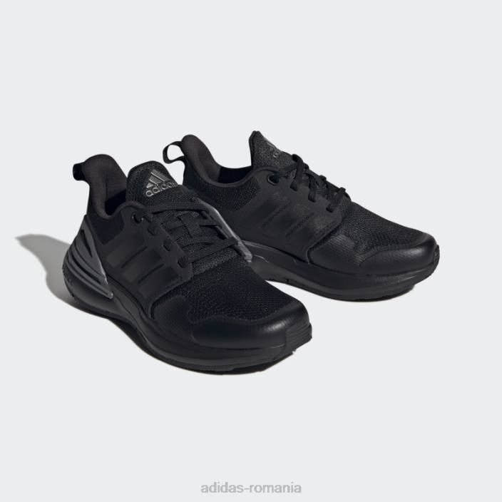 Adidas pantofi negri rapidasport bounce dantela copii negru/fier metalic 2JBN11105