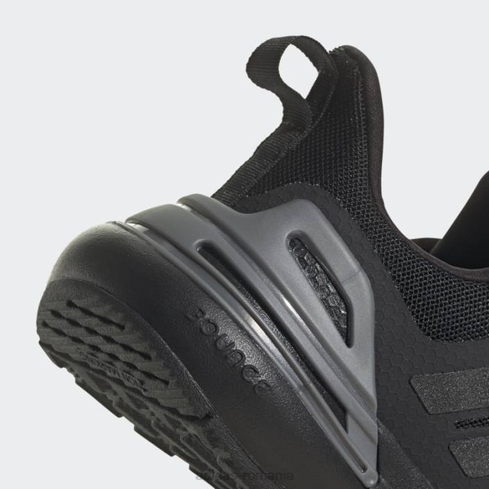 Adidas pantofi negri rapidasport bounce dantela copii negru/fier metalic 2JBN11105