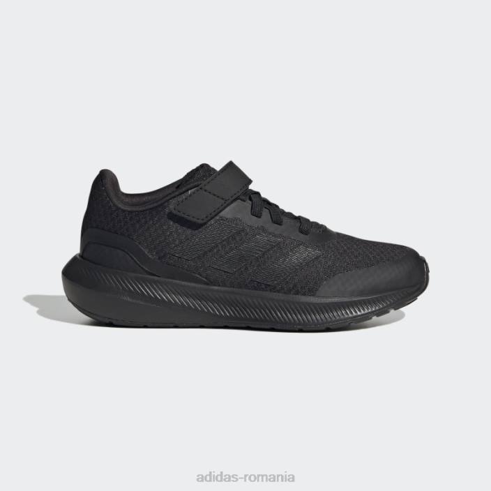 Adidas pantofi negri runfalcon 3.0 cu dantelă elastică copii negru 2JBN17879