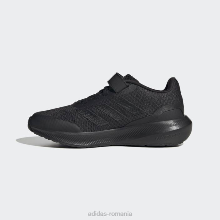 Adidas pantofi negri runfalcon 3.0 cu dantelă elastică copii negru 2JBN17879