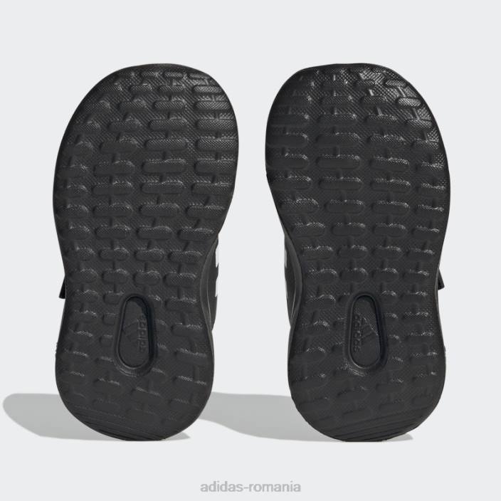 Adidas pantofi negri x disney fortarun 2.0 mickey cloudfoam cu dantelă elastică copii negru/auriu/stacojiu 2JBN17989