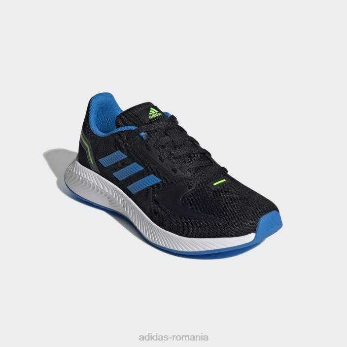 Adidas pantofi runfalcon 2.0 blue rush copii negru/albastru papură/alb 2JBN18149