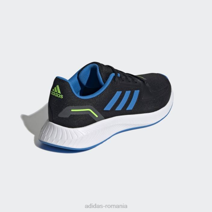 Adidas pantofi runfalcon 2.0 blue rush copii negru/albastru papură/alb 2JBN18149