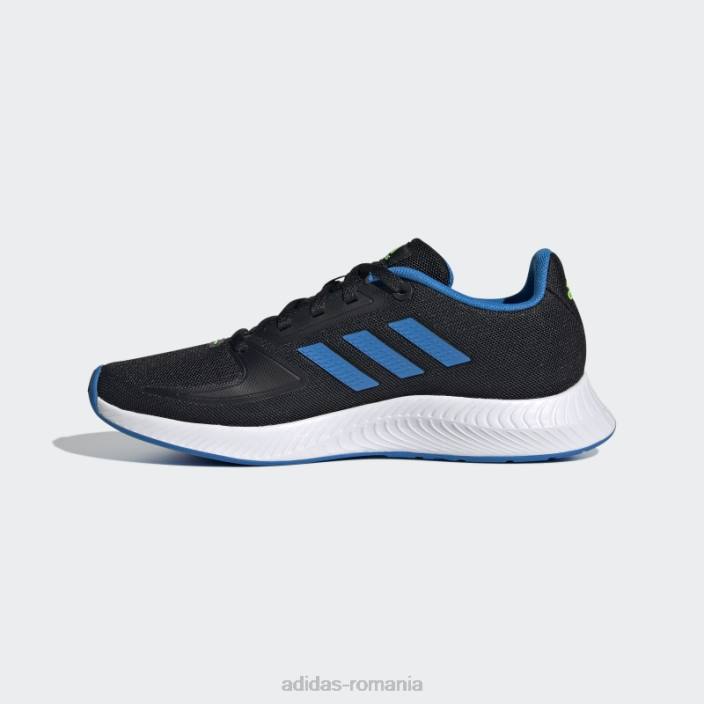 Adidas pantofi runfalcon 2.0 blue rush copii negru/albastru papură/alb 2JBN18149