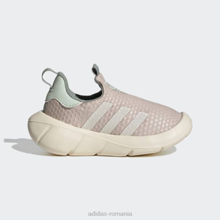 Adidas pantofi slip-on de stil de viață taupe monofit trainer copii taupe/alb/verde 2JBN18023