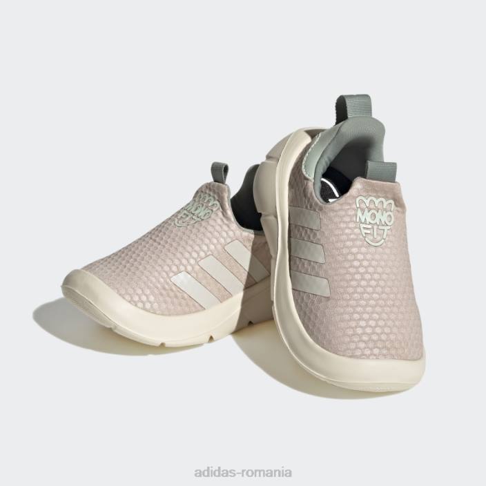 Adidas pantofi slip-on de stil de viață taupe monofit trainer copii taupe/alb/verde 2JBN18023