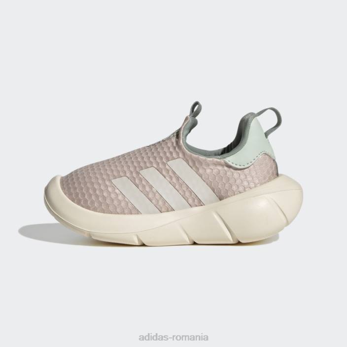 Adidas pantofi slip-on de stil de viață taupe monofit trainer copii taupe/alb/verde 2JBN18023