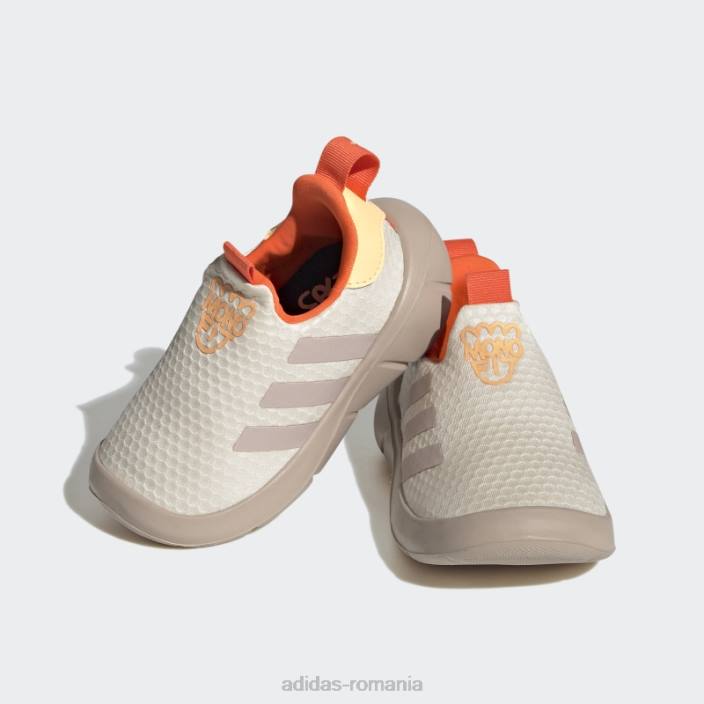 Adidas pantofi slip-on monofit trainer lifestyle alb copii alb/taupe/portocaliu acid 2JBN18037