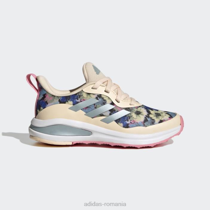 Adidas pantofi sport de alergare fortarun din dantela portocalii copii portocaliu/gri met/roz 2JBN11491