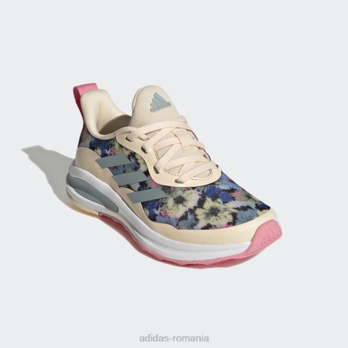 Adidas pantofi sport de alergare fortarun din dantela portocalii copii portocaliu/gri met/roz 2JBN11491