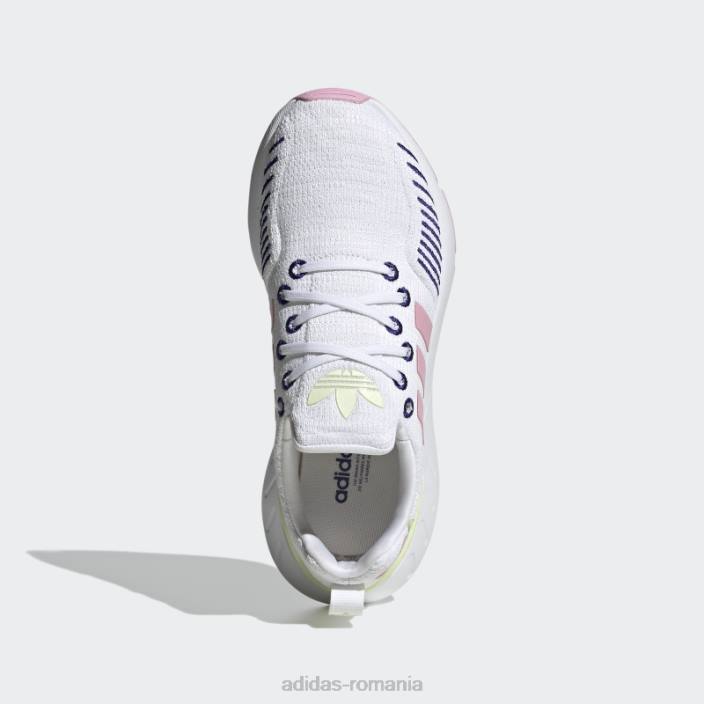 Adidas pantofi swift run 22 albi copii alb/roz adevărat/lime 2JBN18170