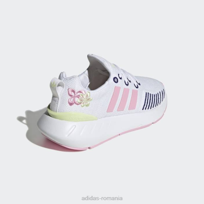 Adidas pantofi swift run 22 albi copii alb/roz adevărat/lime 2JBN18170