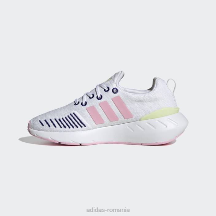 Adidas pantofi swift run 22 albi copii alb/roz adevărat/lime 2JBN18170