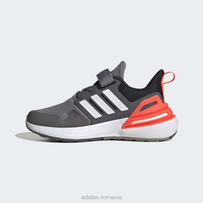 Adidas rapidasport bounce elastic cu dantela pantofi gri adidas copii gri/alb 2JBN11310