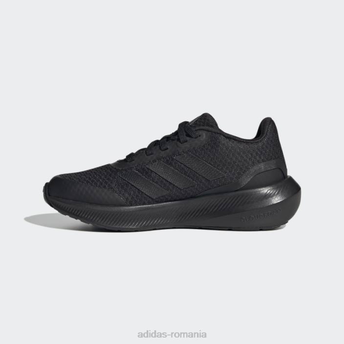 Adidas runfalcon 3 pantofi dantela negri copii negru 2JBN17809