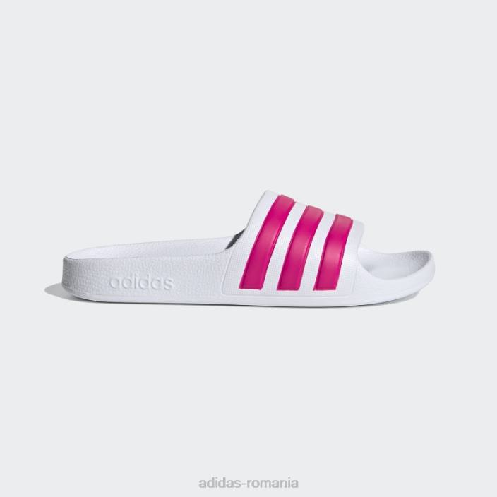 Adidas sandale adilette aqua albe adidas copii alb/magenta real 2JBN17688