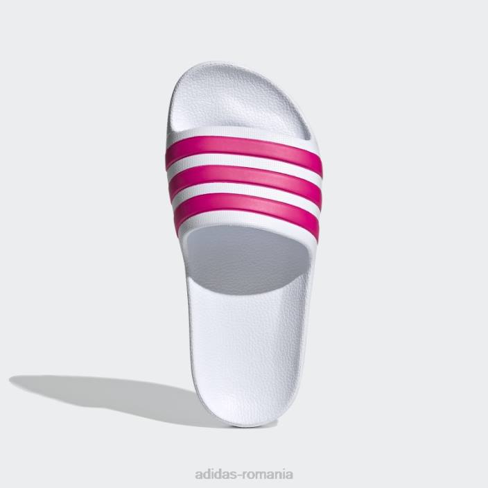 Adidas sandale adilette aqua albe adidas copii alb/magenta real 2JBN17688