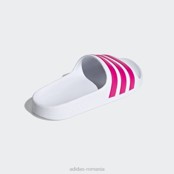 Adidas sandale adilette aqua albe adidas copii alb/magenta real 2JBN17688