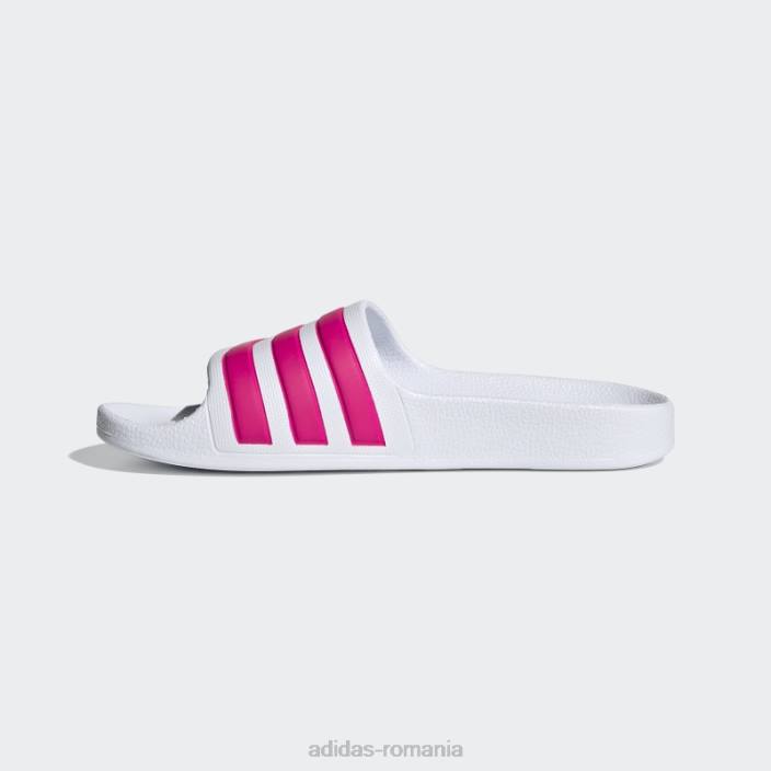 Adidas sandale adilette aqua albe adidas copii alb/magenta real 2JBN17688